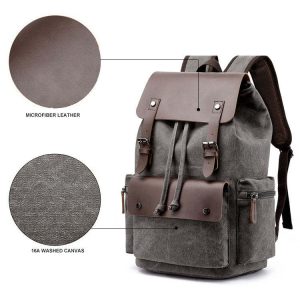 Vintage Canvas Backpack for 15inch laptop fabric of the canvas