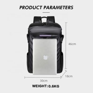 Waterproof travel backpack with luggage strap business backpack dimensions 46cm height and 30cm width fits 14 inch laptop