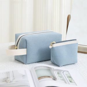 sky blue corduroy travel ouch big size and small size