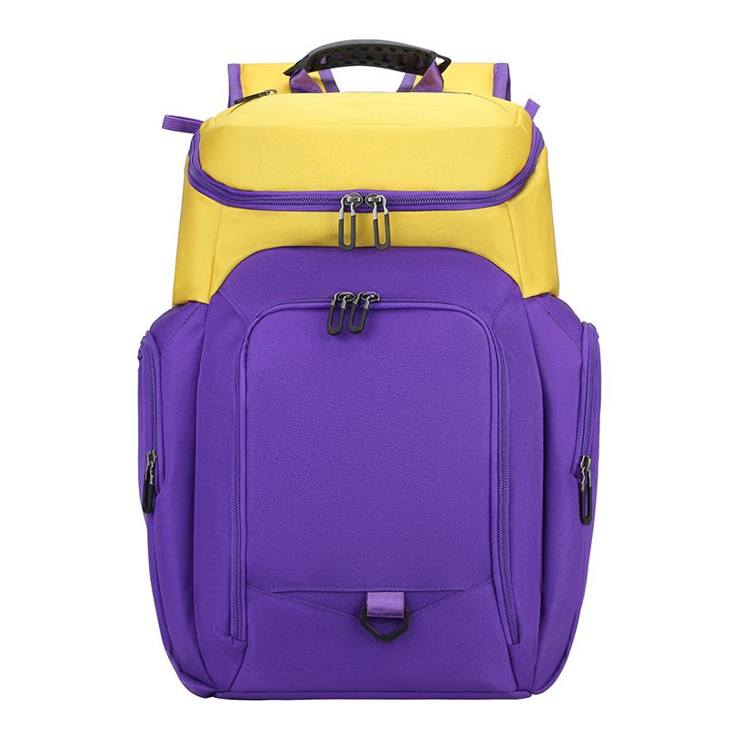 06 黄紫拼 yellow and purple backpack