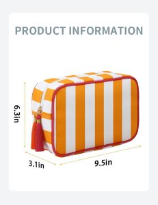 cosmetic bag size 9.5in*6.3in*3.1in
